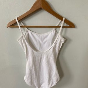 Thin strap cotton leotard